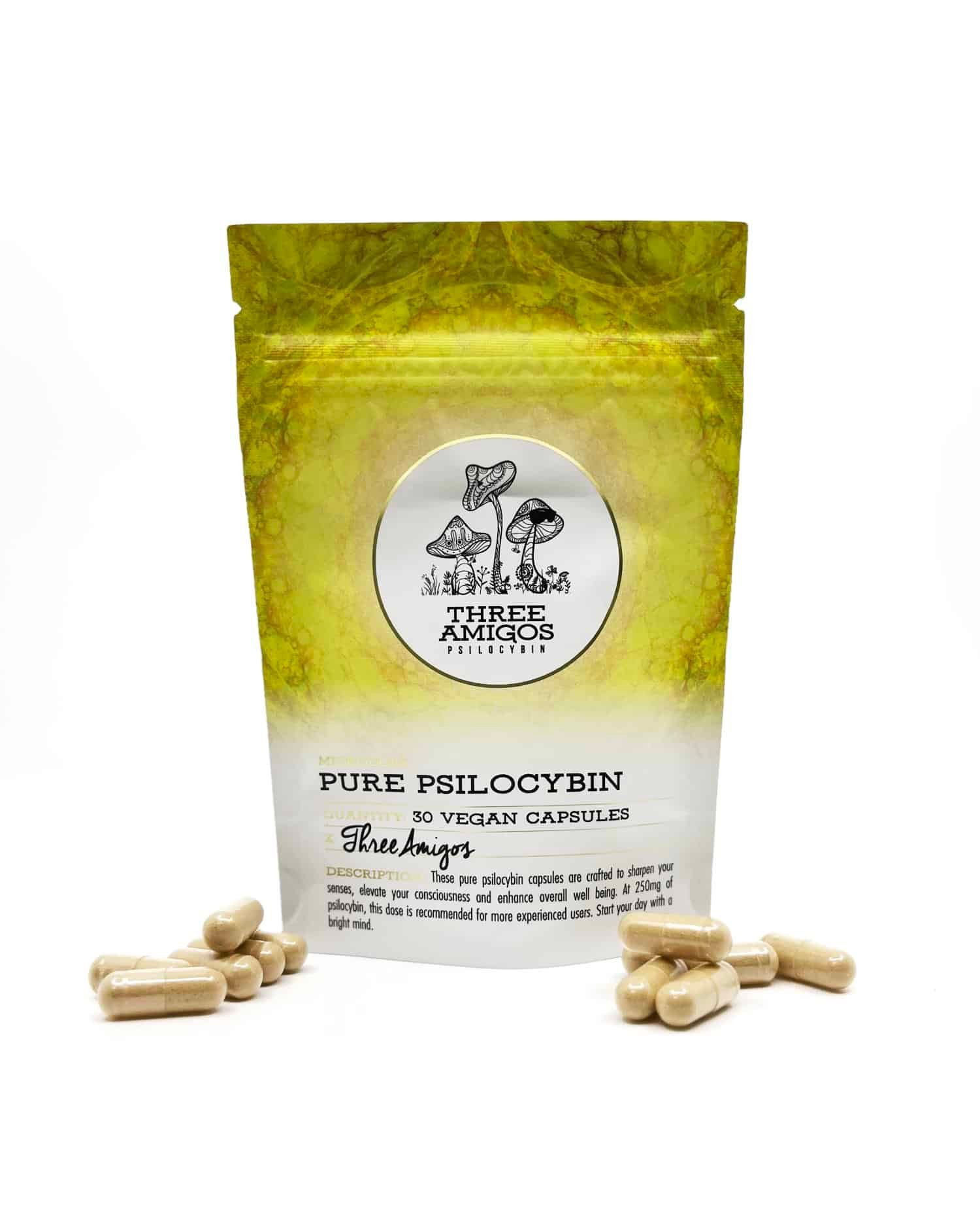 Pure Psilocybin Mushroom Capsules 250mg